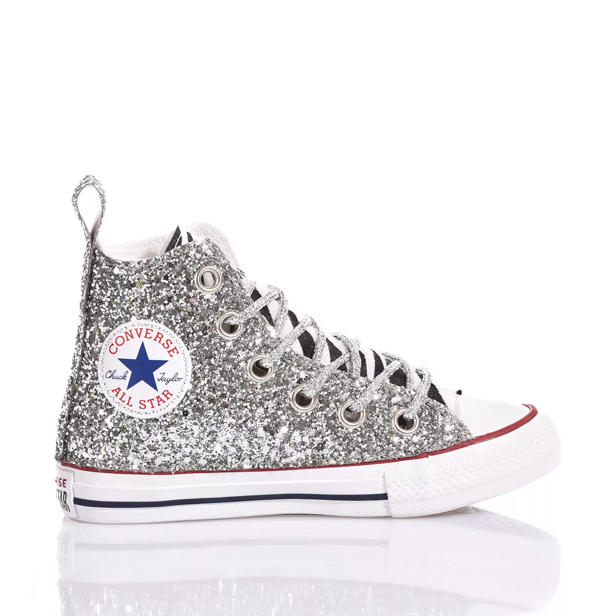 Converse Junior Glitter Kiss Chuck Taylor Hi Animalier, Glitter