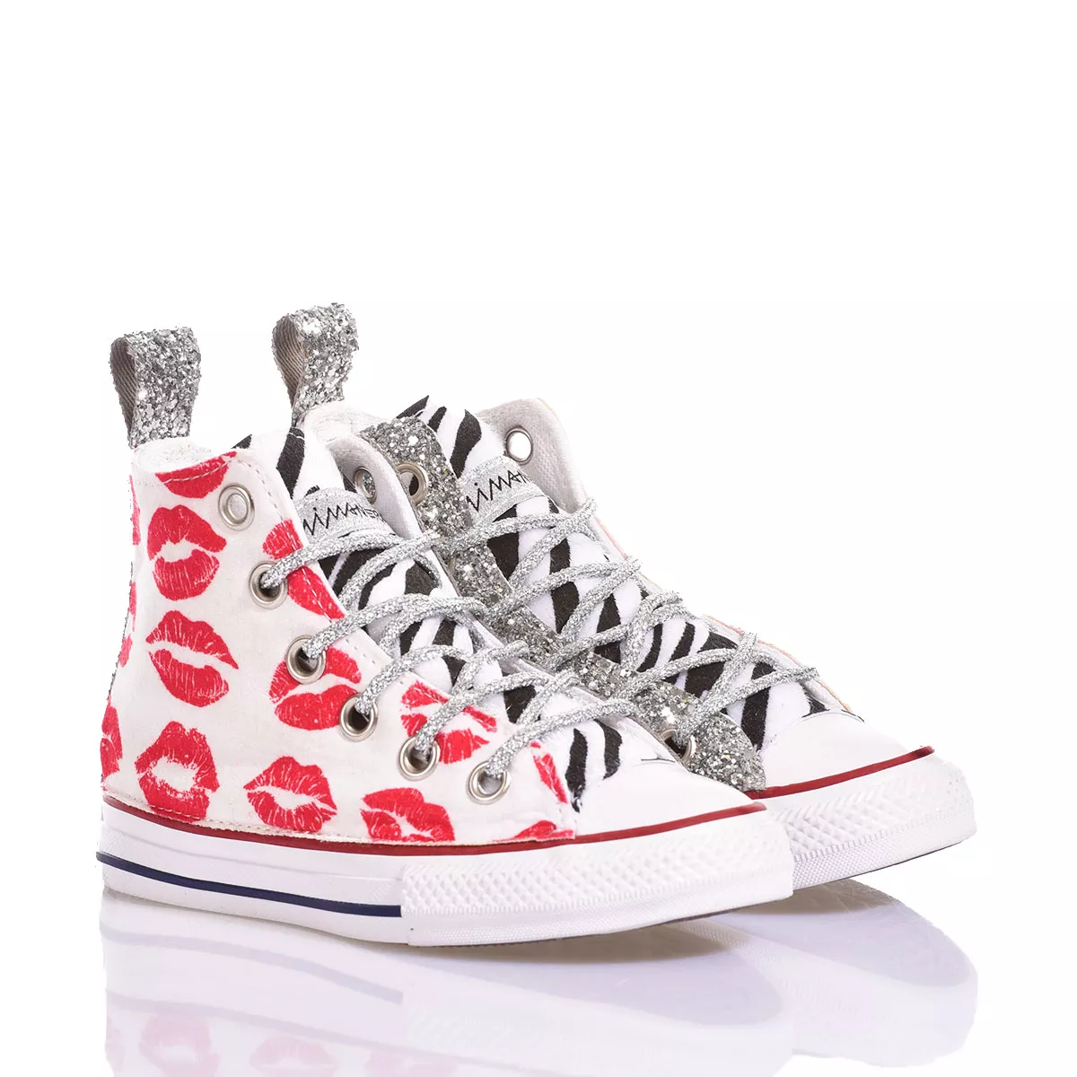 Converse Junior Glitter Kiss Chuck Taylor Hi Animalier, Glitter