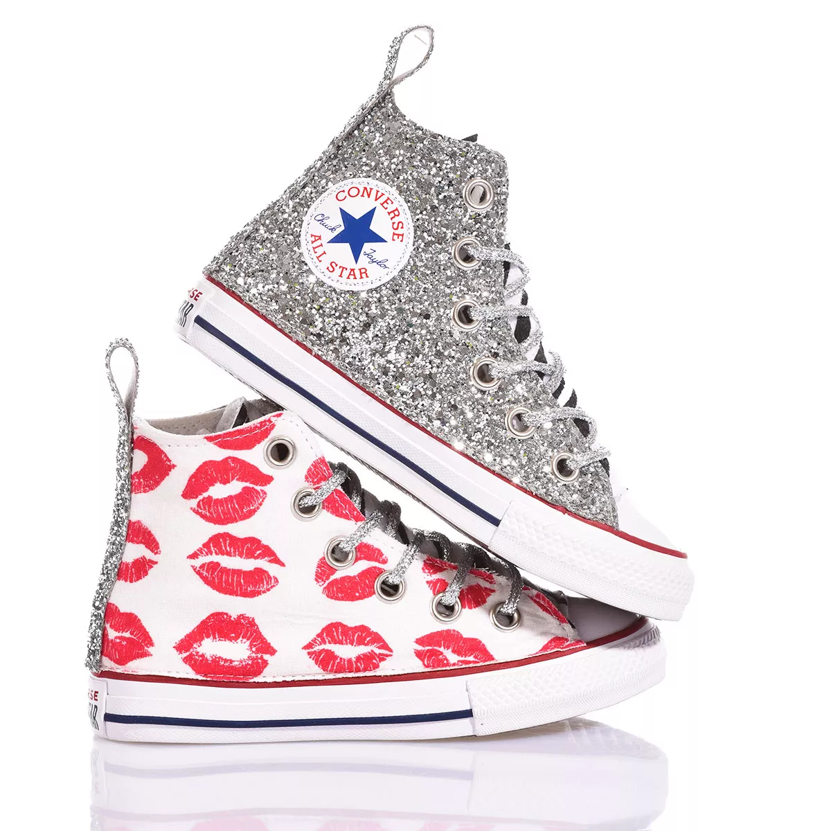 Converse Junior Glitter Kiss Chuck Taylor Hi Animalier, Glitter