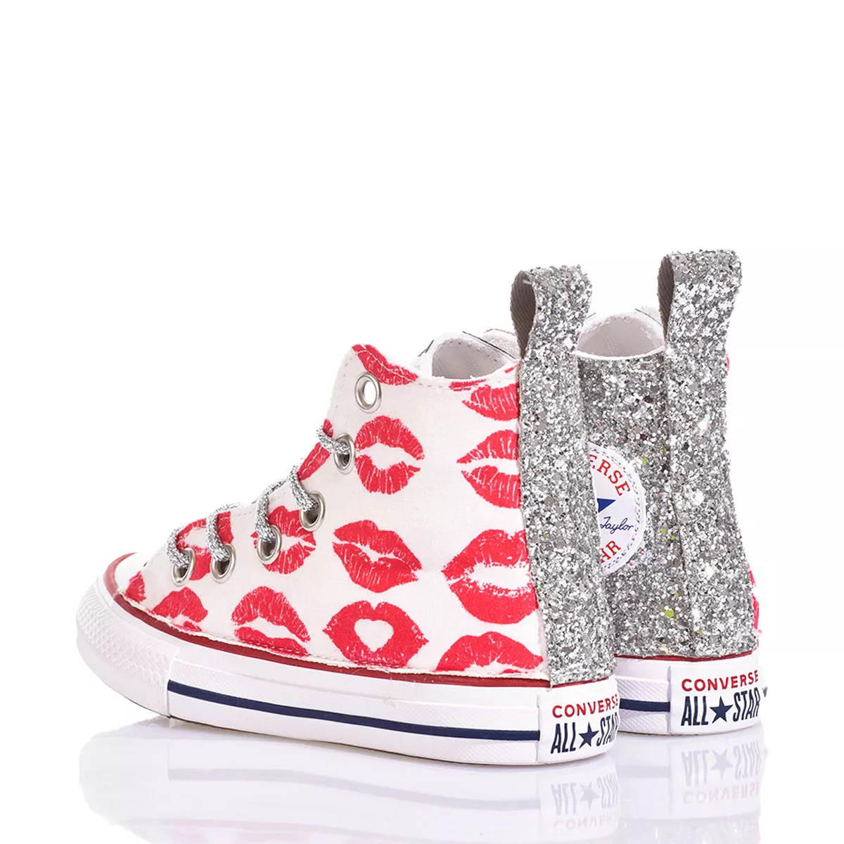 Converse Junior Glitter Kiss Chuck Taylor Hi Animalier, Glitter