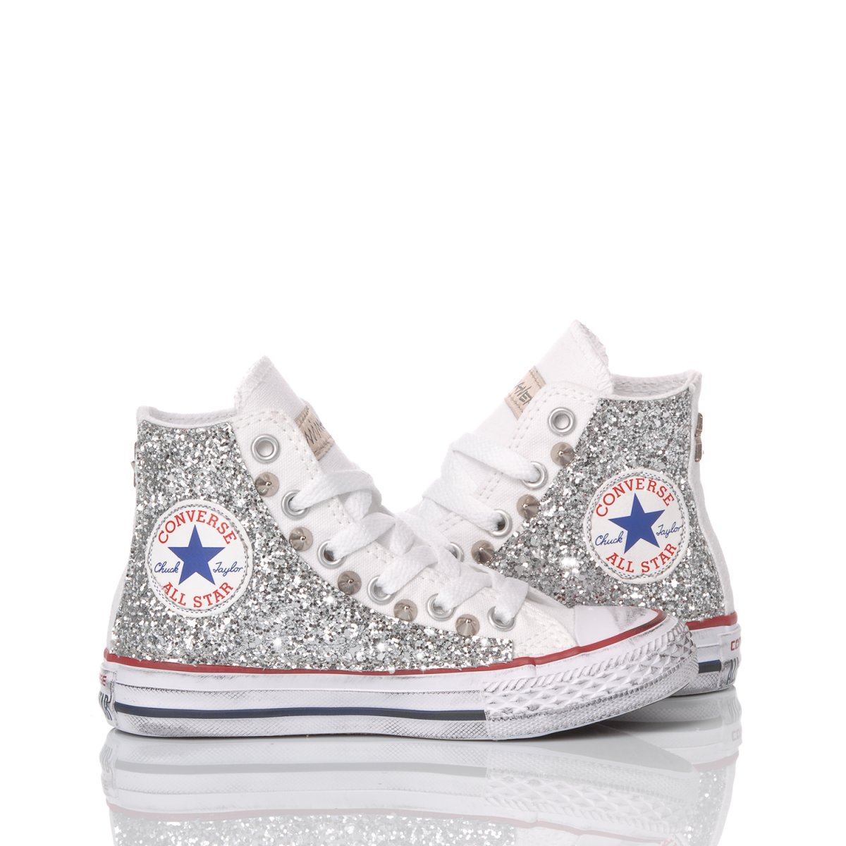 silver converse junior