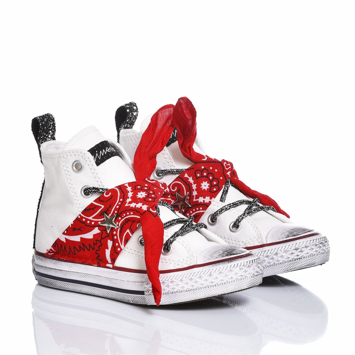 red converse high tops junior