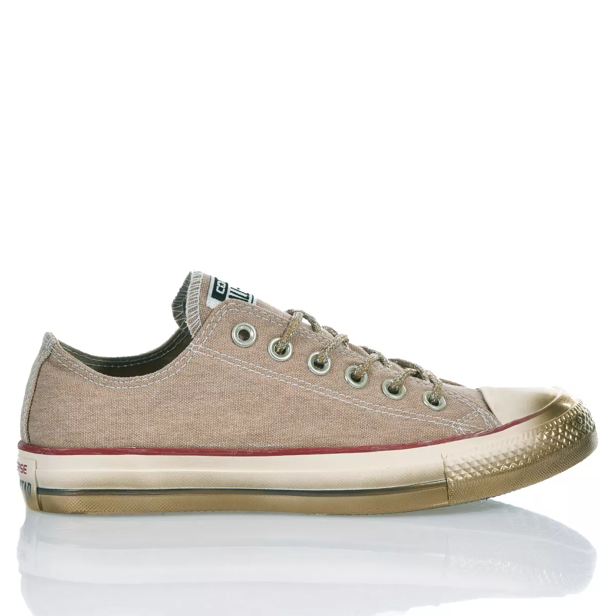 Converse Khaki Gold Ox Custom