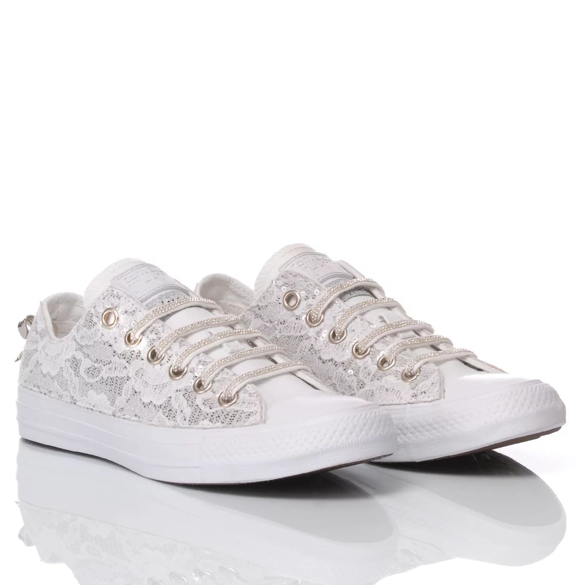 Converse Ox Glamour White Low Top koronka