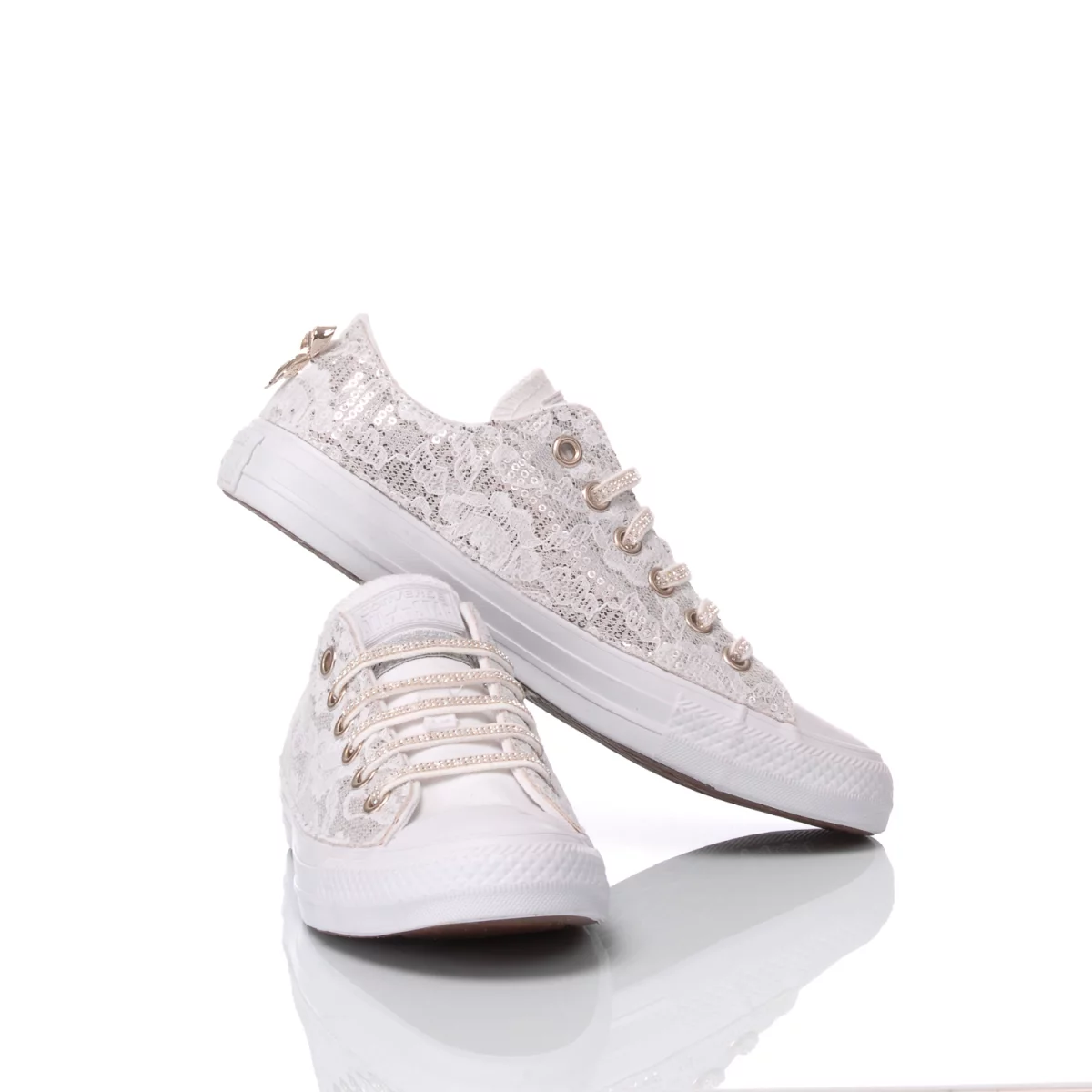 Converse Ox Glamour White Low Top koronka