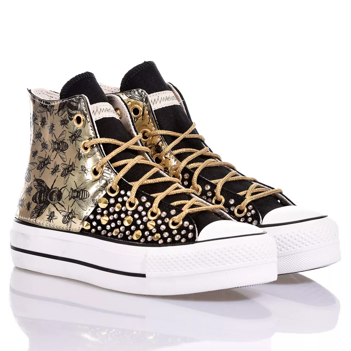 Converse Platform Black Bee High Top Special, Swarovski