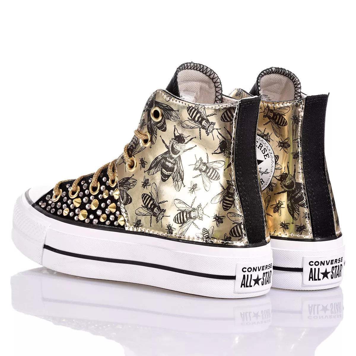 Converse Platform Black Bee Plataforma Special, Swarovski