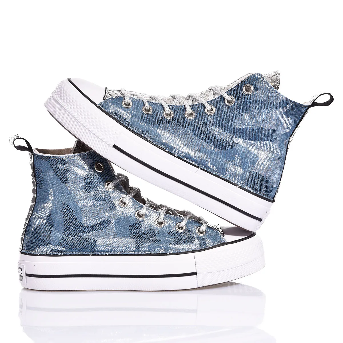 Converse Platform Denim Camo High Top Animalier