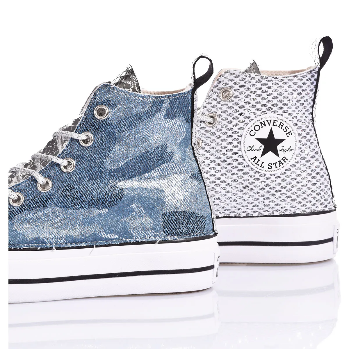 Converse Platform Denim Camo High Top Animalier