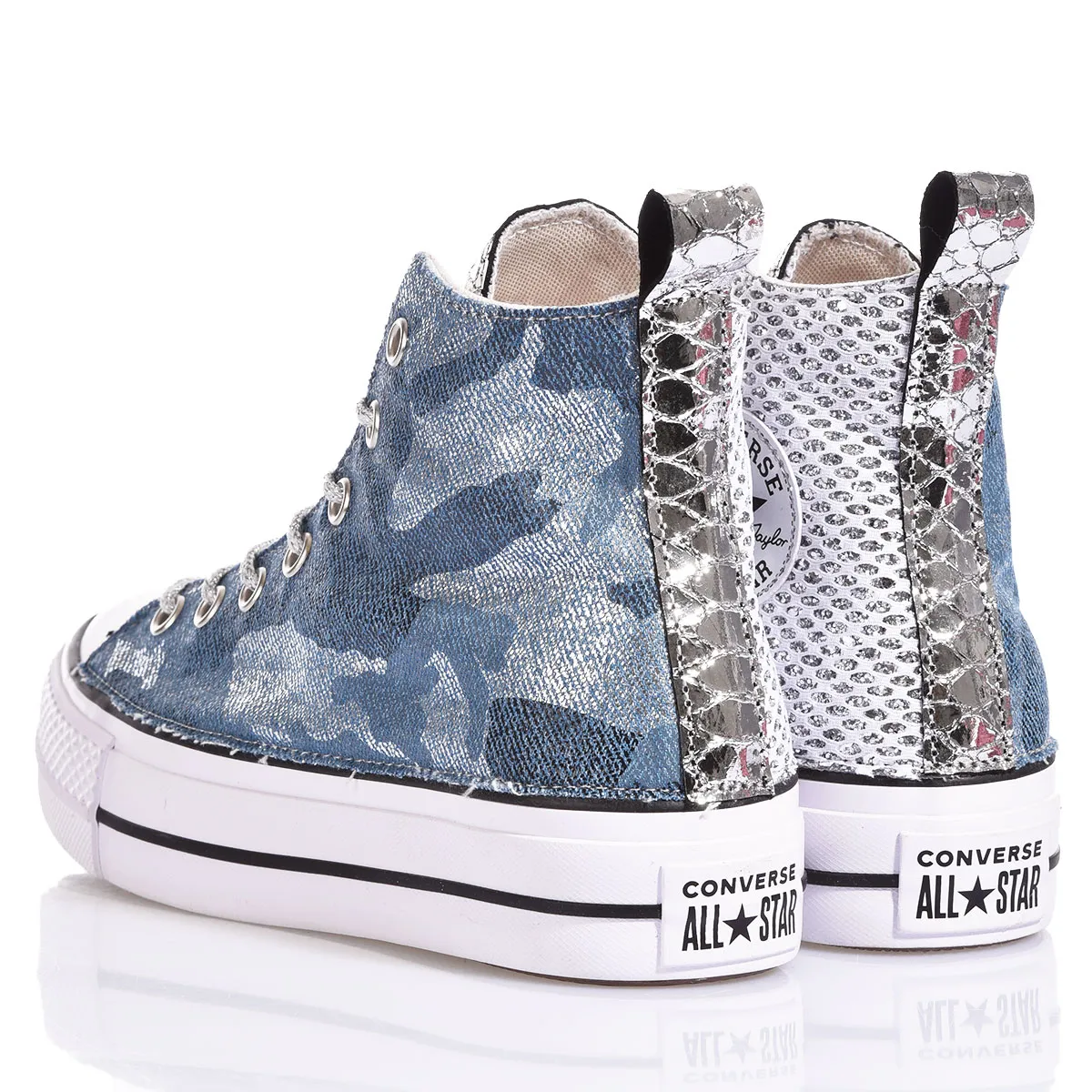 Converse Platform Denim Camo High Top Animalier