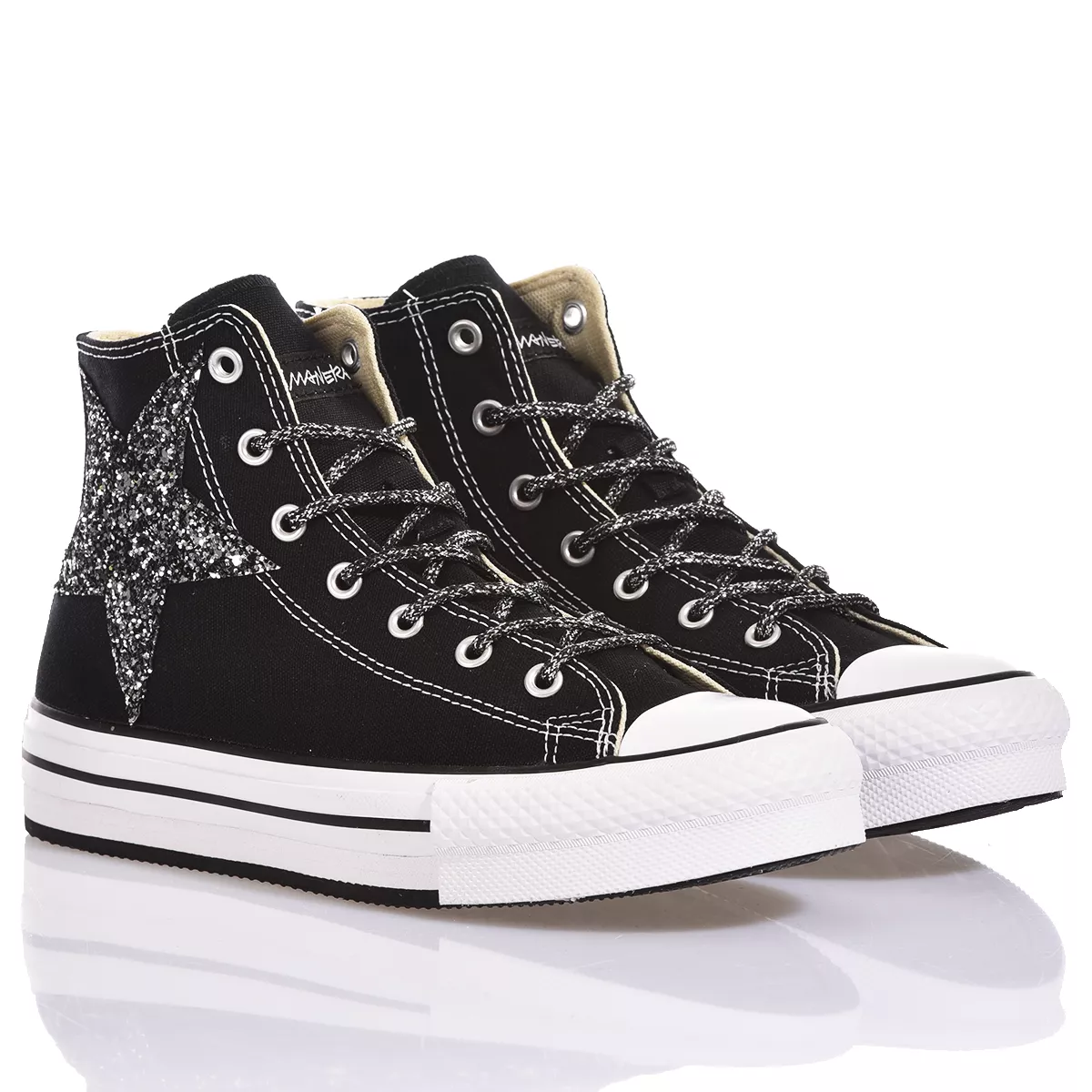 Converse Platform Eva Black Stars  Glitter