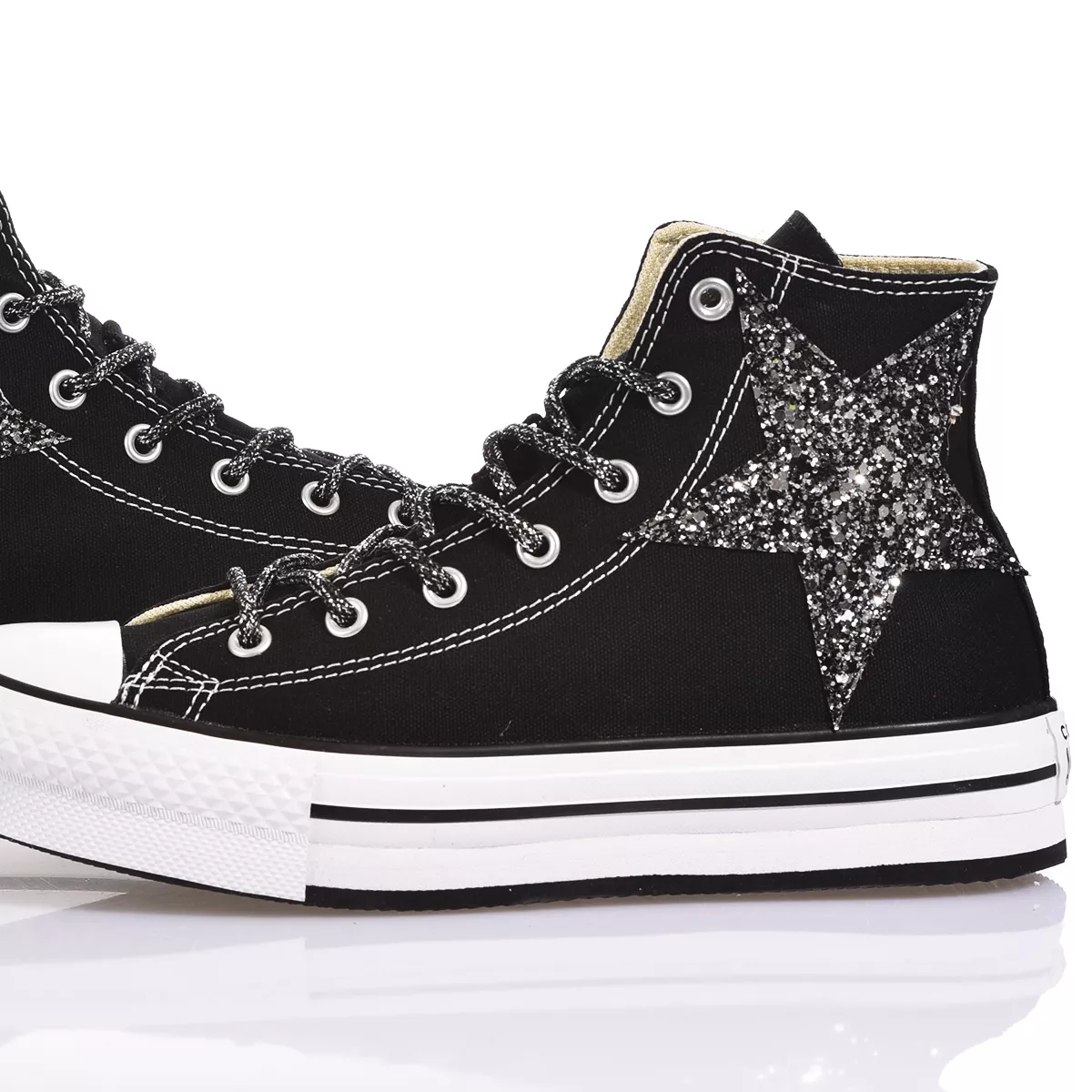 Converse Platform Eva Black Stars  brokat