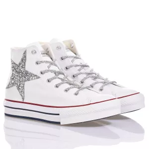 Converse Platform Eva White Stars