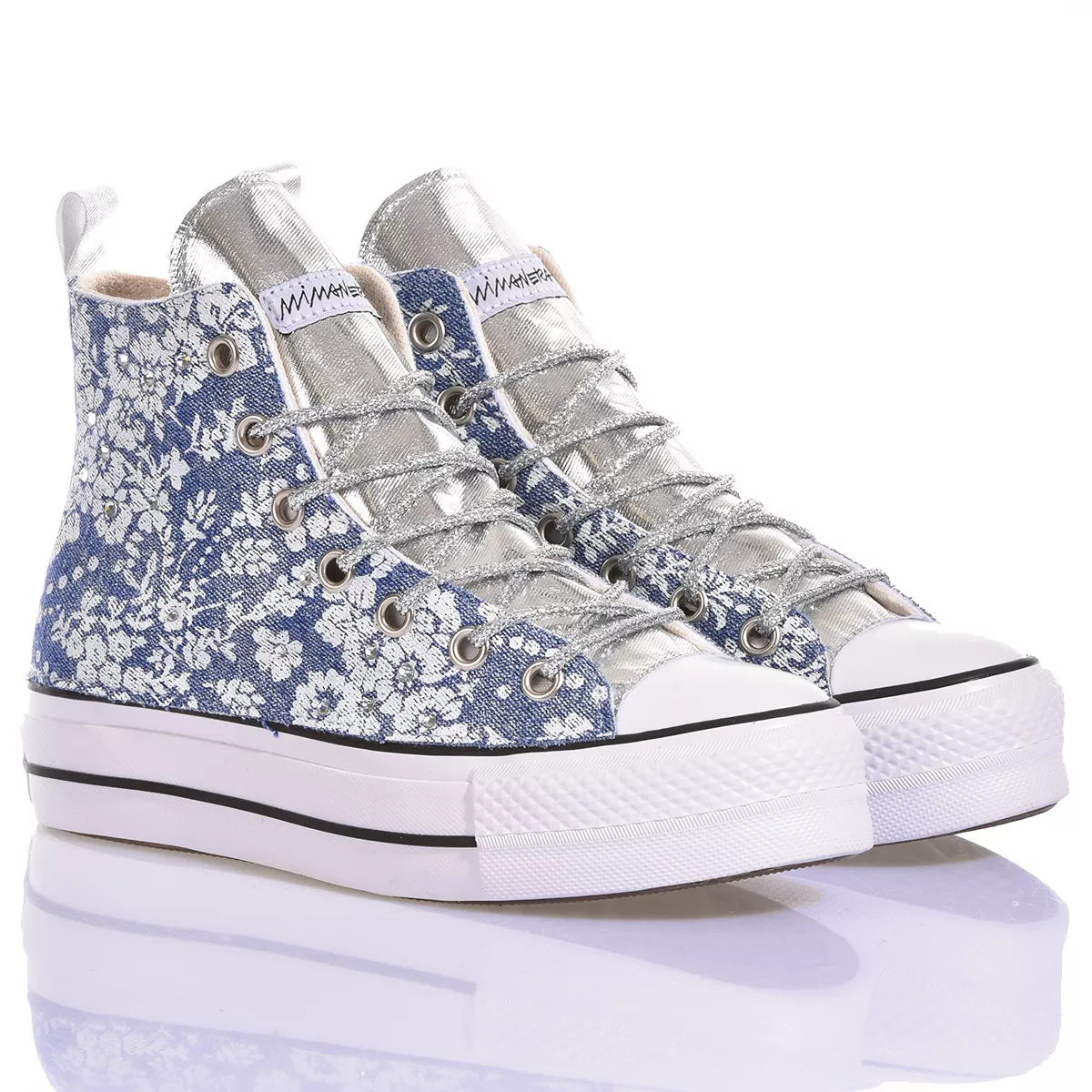 Converse Platform Flower Jeans Platform Special, Swarovski