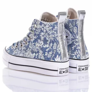 Converse Platform Flower Jeans