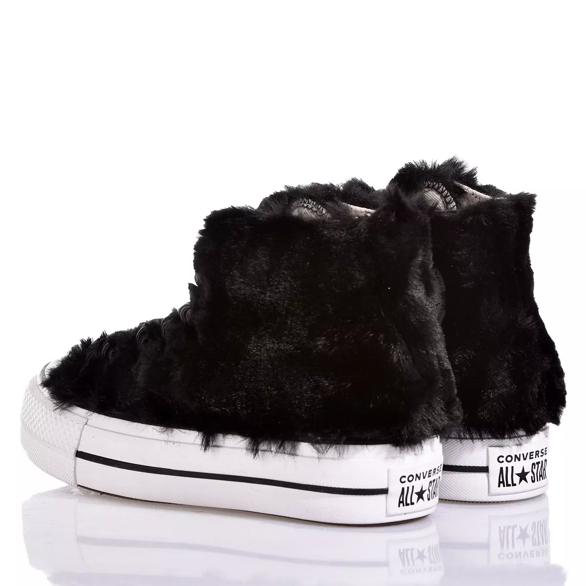 Converse Platform Fluffy Black Platform Special