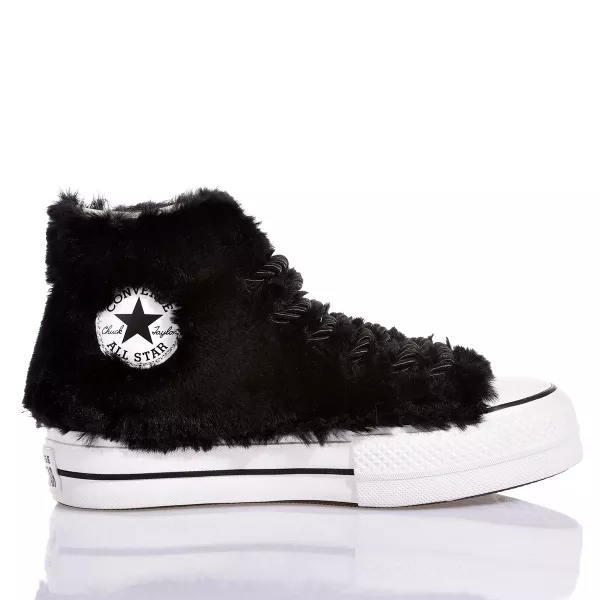 Converse Platform Fluffy Black converse