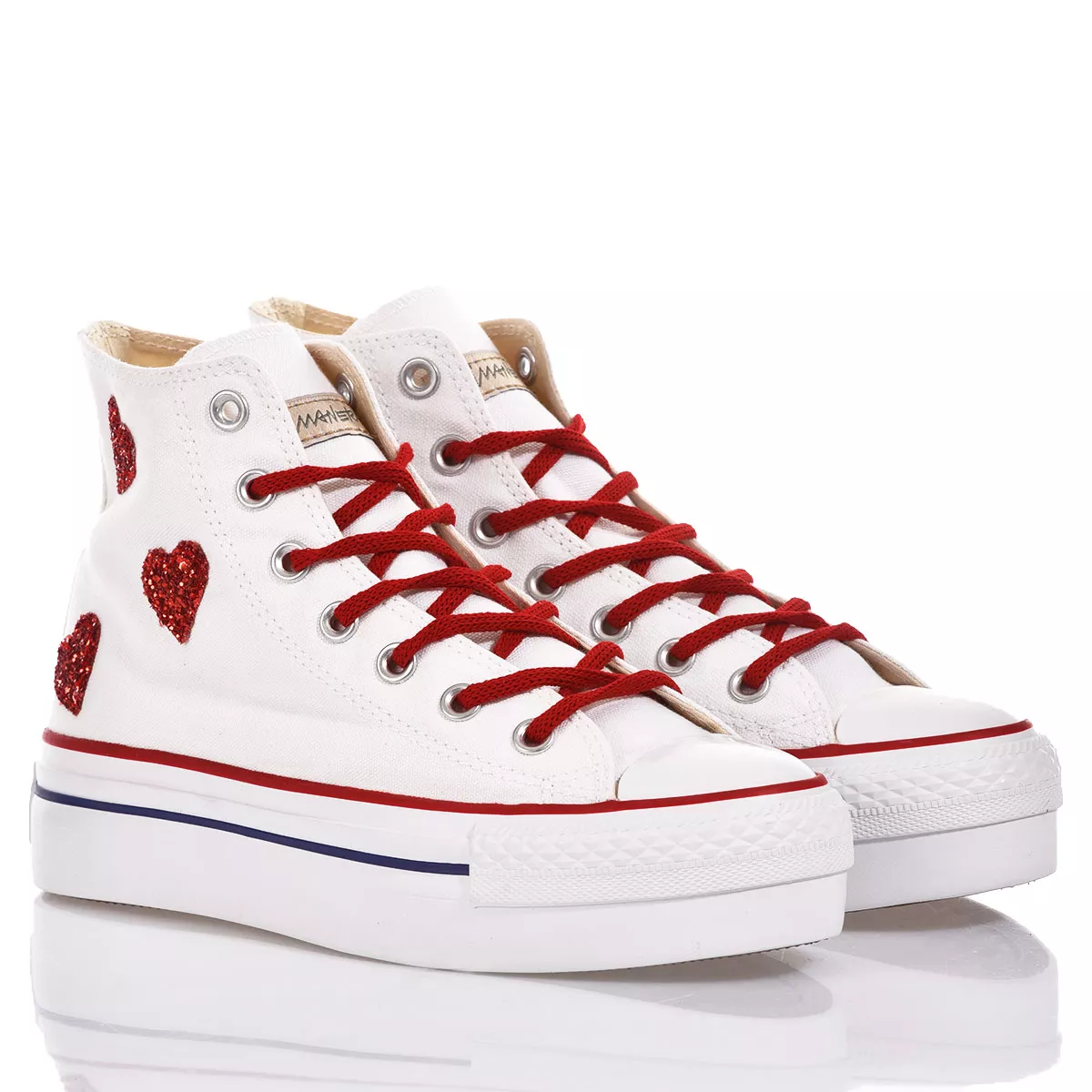 Converse Platform Hearts  Glitter