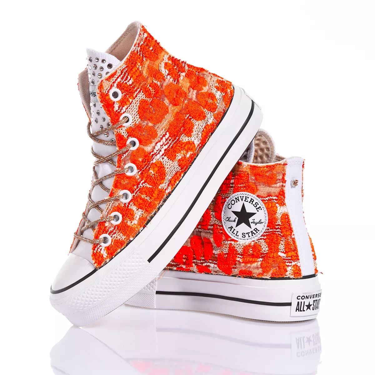 Converse Platform Orange Leo Platform Animalier, Special, Swarovski