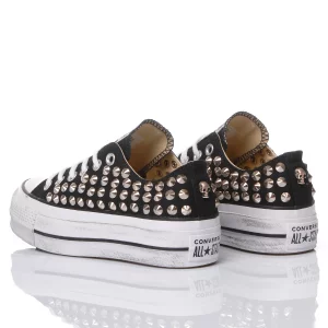 Converse plateforme noire discount basse