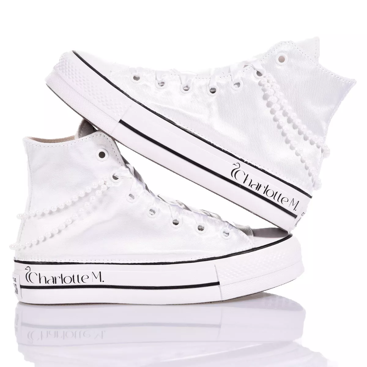 Converse Platform Pearls by Charlotte M. High Top Special