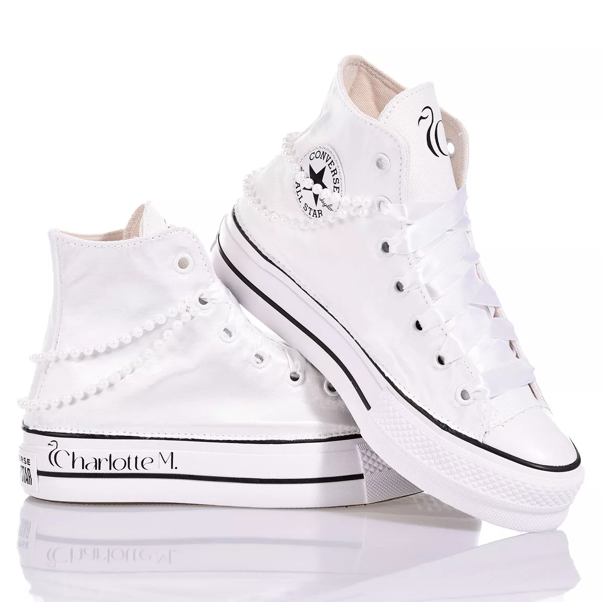 Converse Platform Pearls by Charlotte M. High Top Special