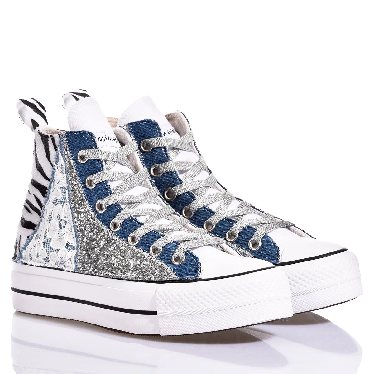 Converse Platform Zebra Lace Platform Animalier, Glitter