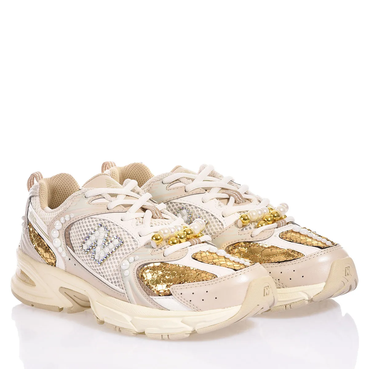 New Balance 530 Gold Cream 530 Animalier, Special, Swarovski