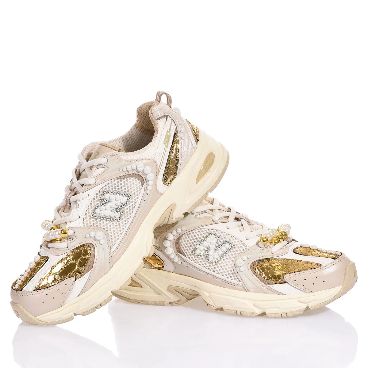 New Balance 530 Gold Cream 530 Animalier, Special, Swarovski