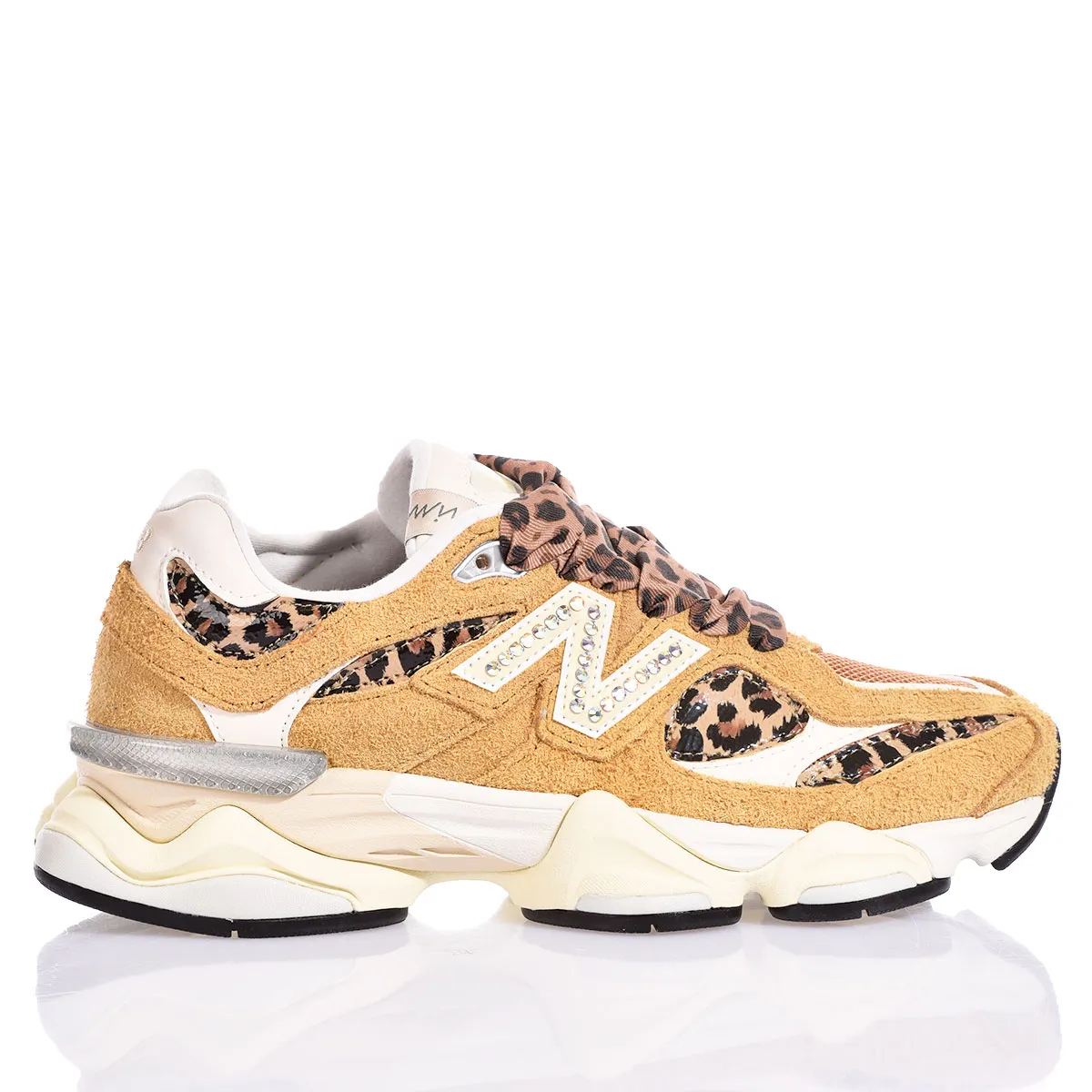 New Balance 9060 Leo Saffron 9060 Animalier, Special, Swarovski