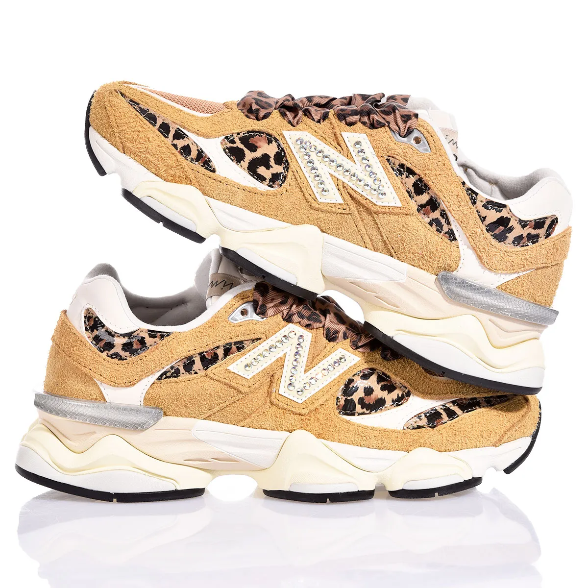 New Balance 9060 Leo Saffron 9060 Animalier, Special, Swarovski