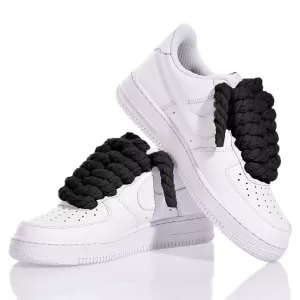 Nike Air Force 1 Boom Laces Black Custom