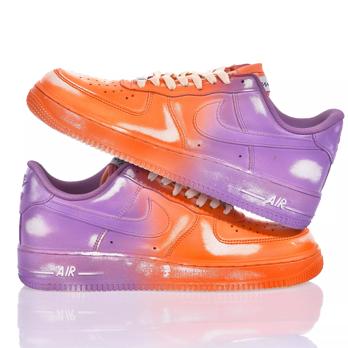 Nike air force 1 purple and orange best sale