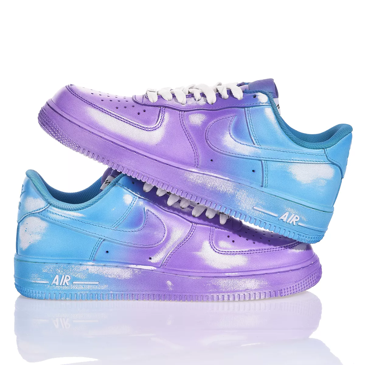 Nike Air Force 1 Purple Blue Air Force 1 Painted