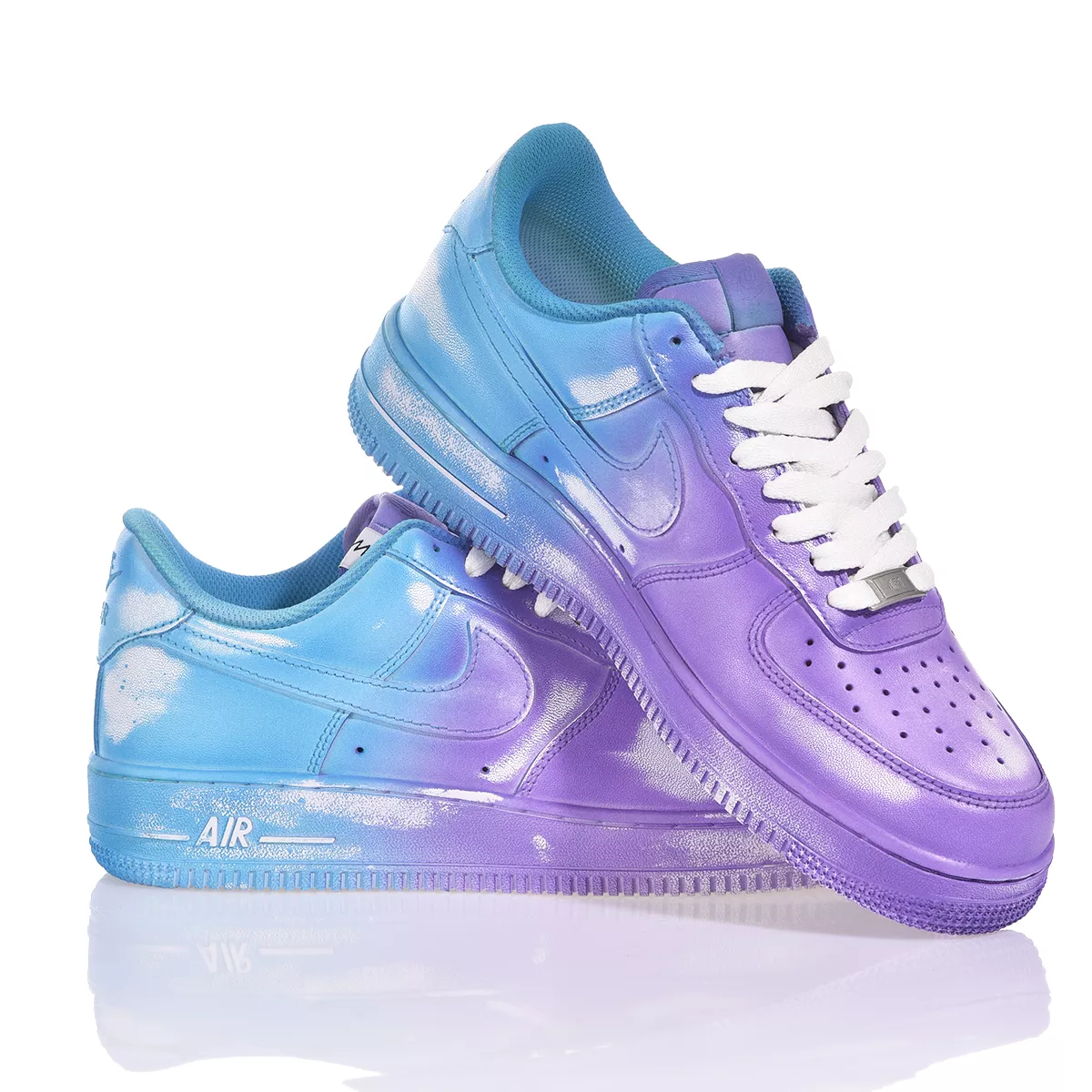 Nike Air Force 1 Purple Blue Air Force 1 Painted