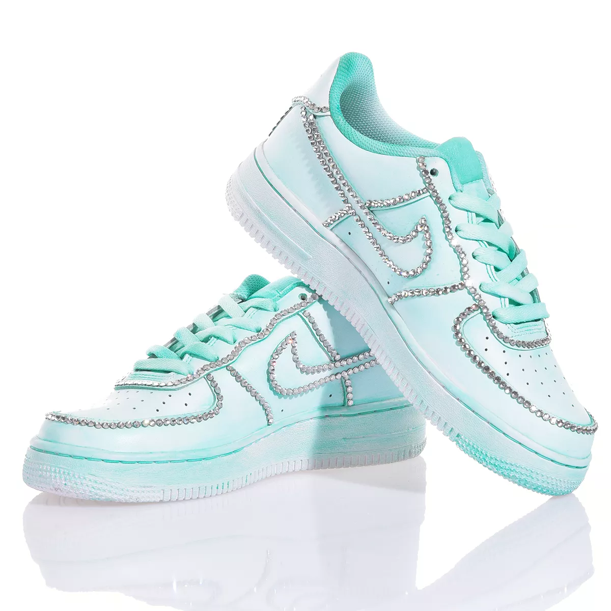 Nike Air Force 1 Vanity Tiffany Air Force 1 Used-Waschung, Swarovski