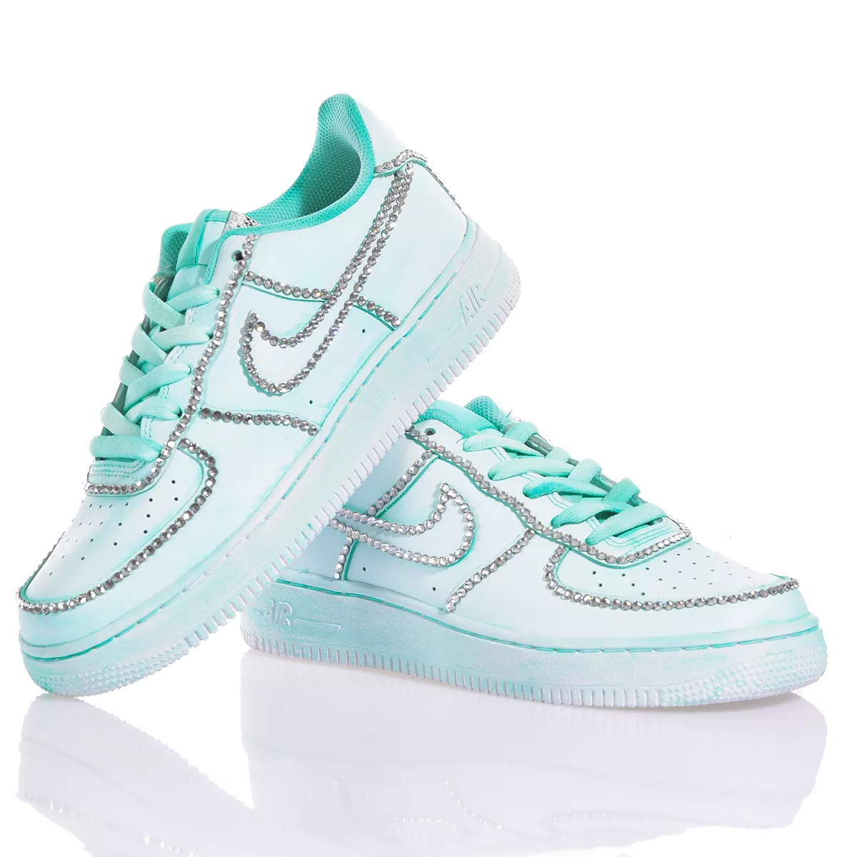 Nike Air Force 1 Vanity Tiffany Air Force 1 Efecto Lavado, Swarovski