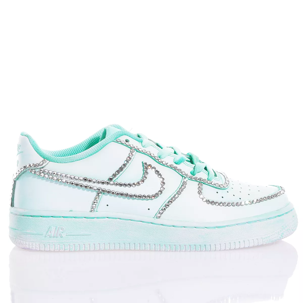 Nike Air Force 1 Vanity Tiffany Air Force 1 Efecto Lavado, Swarovski