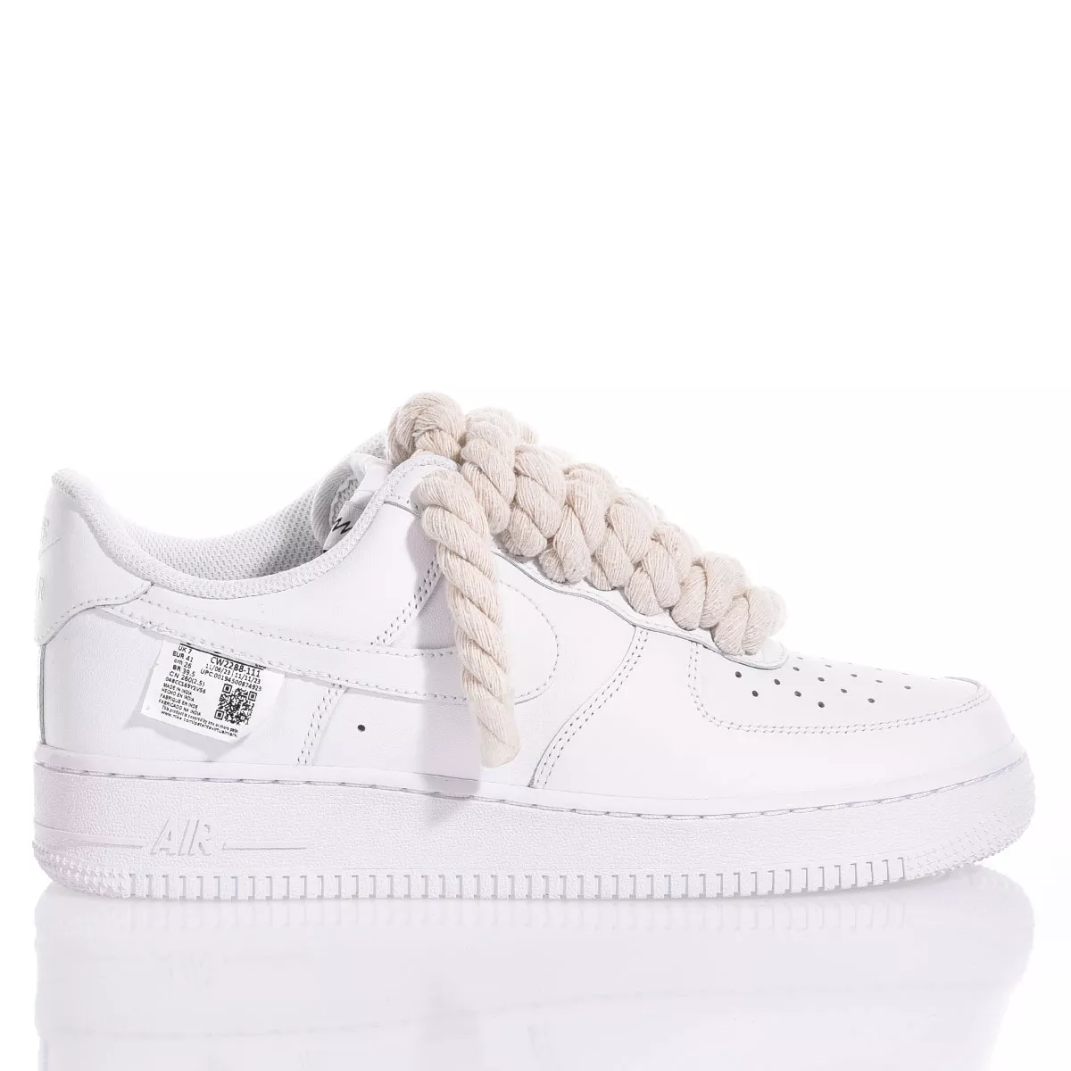 Nike Air Force 1 Boom Laces Natural Custom