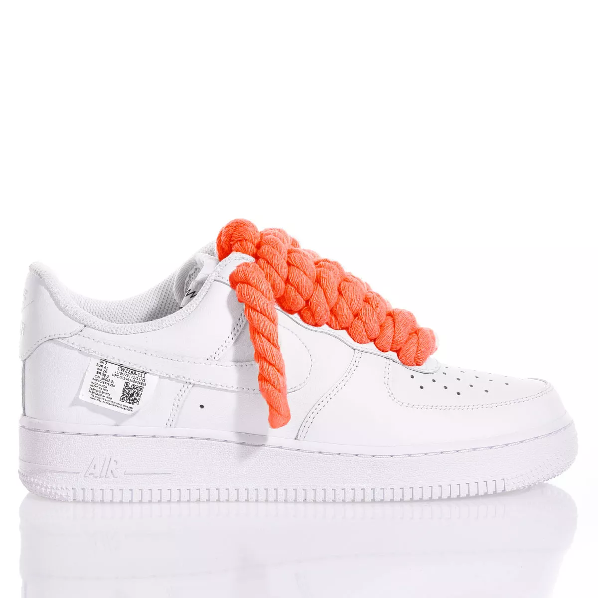 Orange and white nike air force 1 on sale