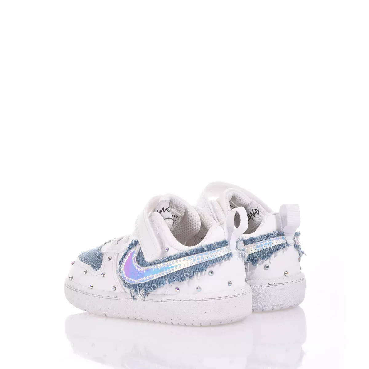 Nike Baby Denim Blue Rain Court Vision Special, Swarovski