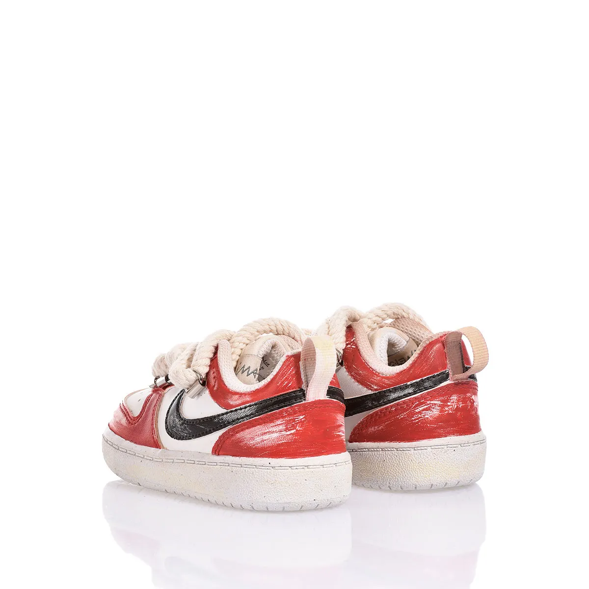 Nike Baby Red Vintage Court Vision Painted