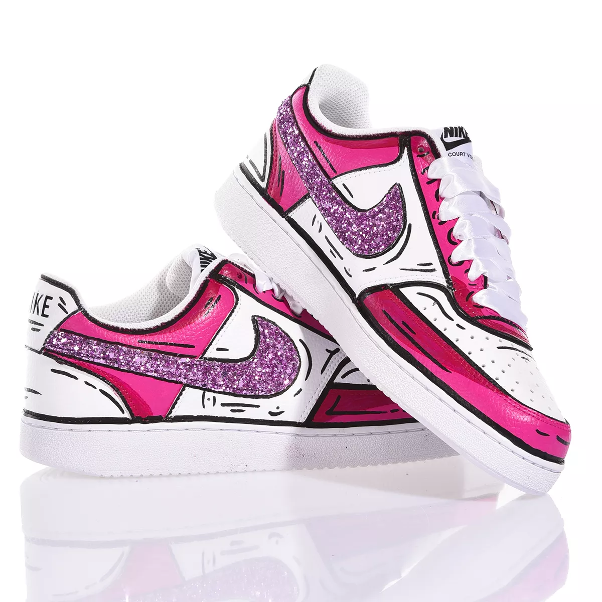 Nike Comics Cherry  Pintado, Glitter