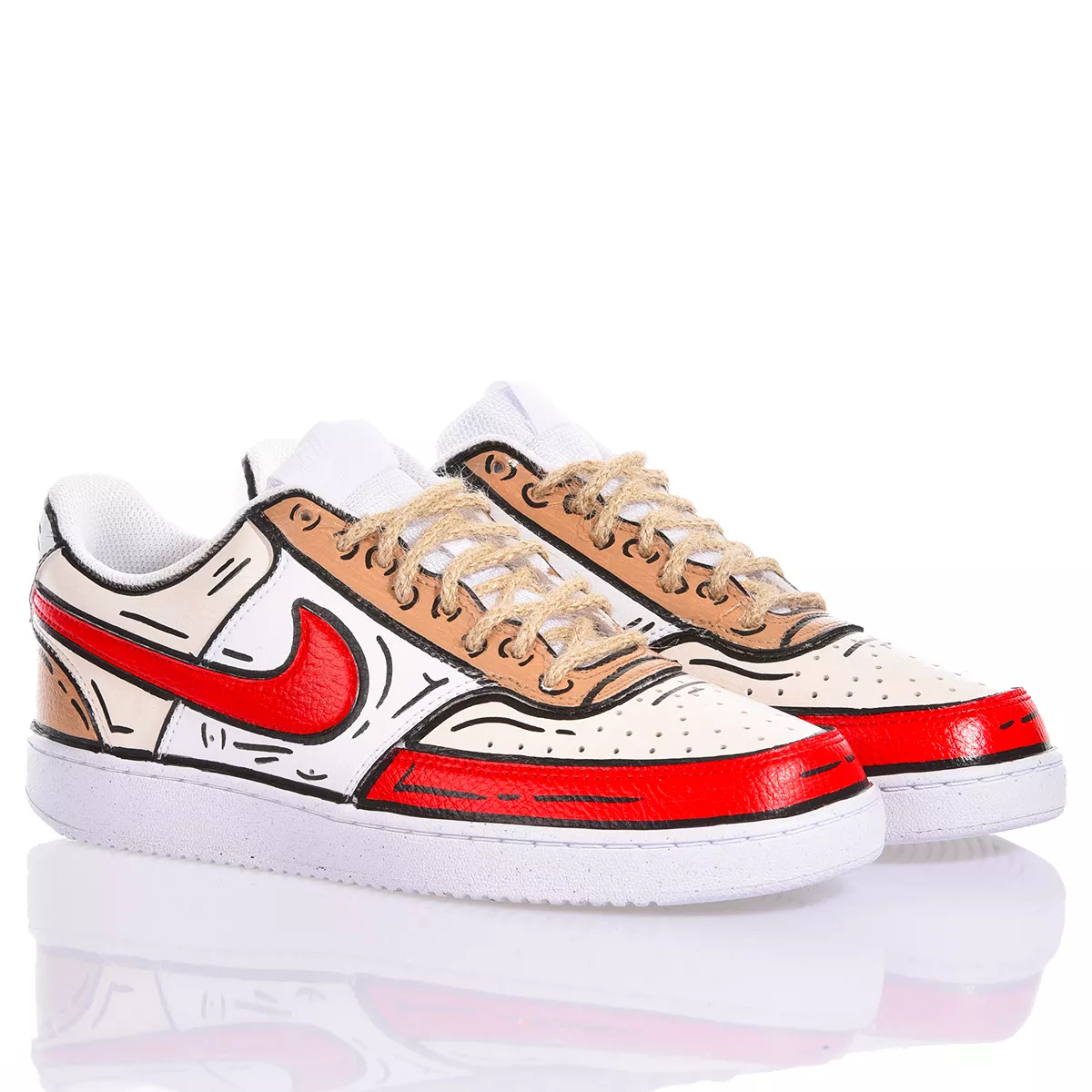 Nike Comics Red Caramel  Painted