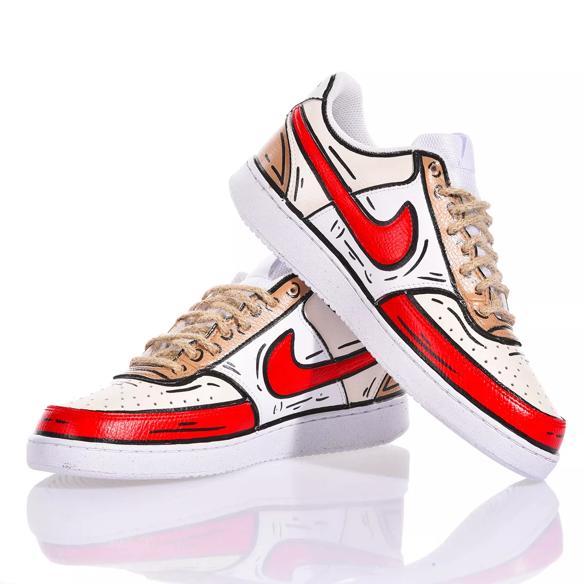 Nike Comics Red Caramel  Painted