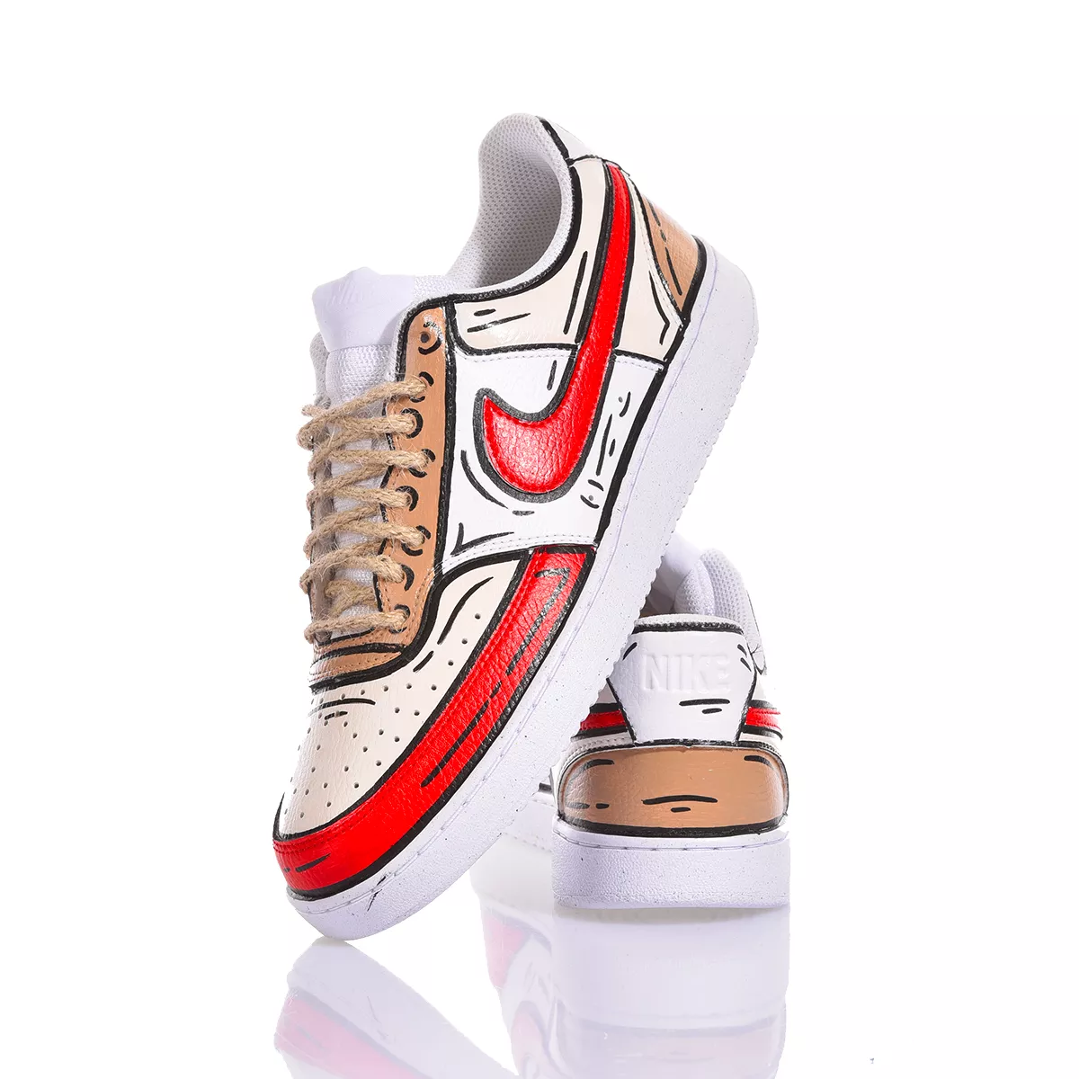 Nike Comics Red Caramel  Painted