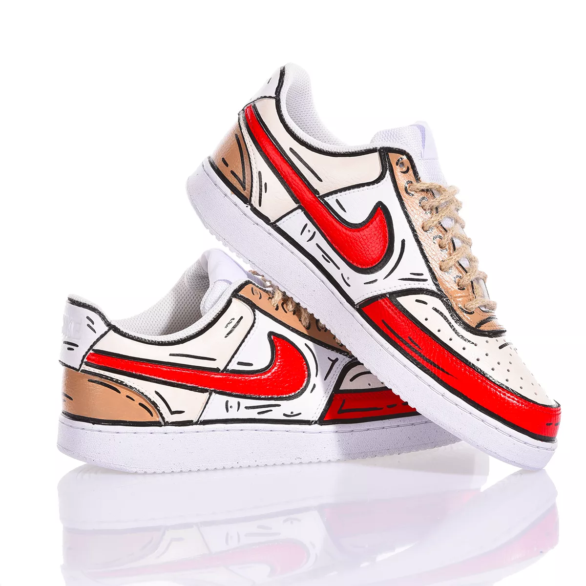 Nike Comics Red Caramel  Painted