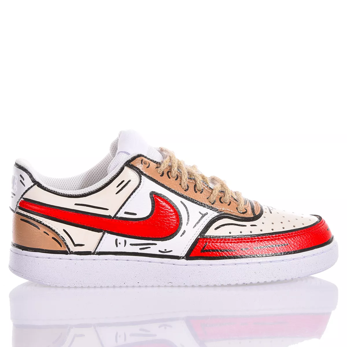 Nike Comics Red Caramel  Painted