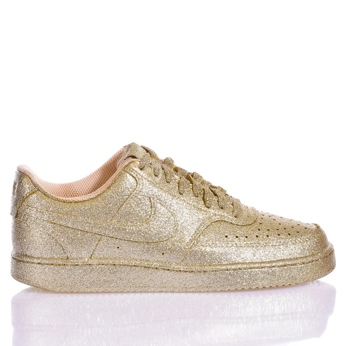 Nike Full Gold Court Vision Glitter