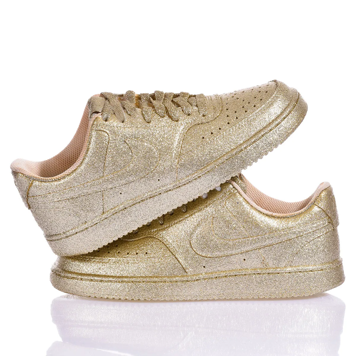 Nike Full Gold Court Vision Glitter